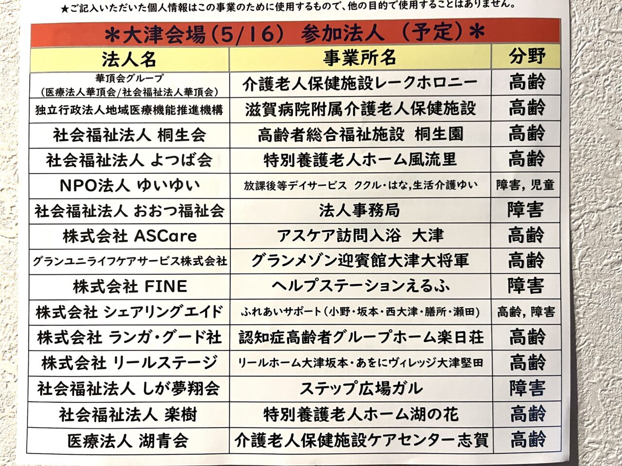 かいご・ふくし職場説明会